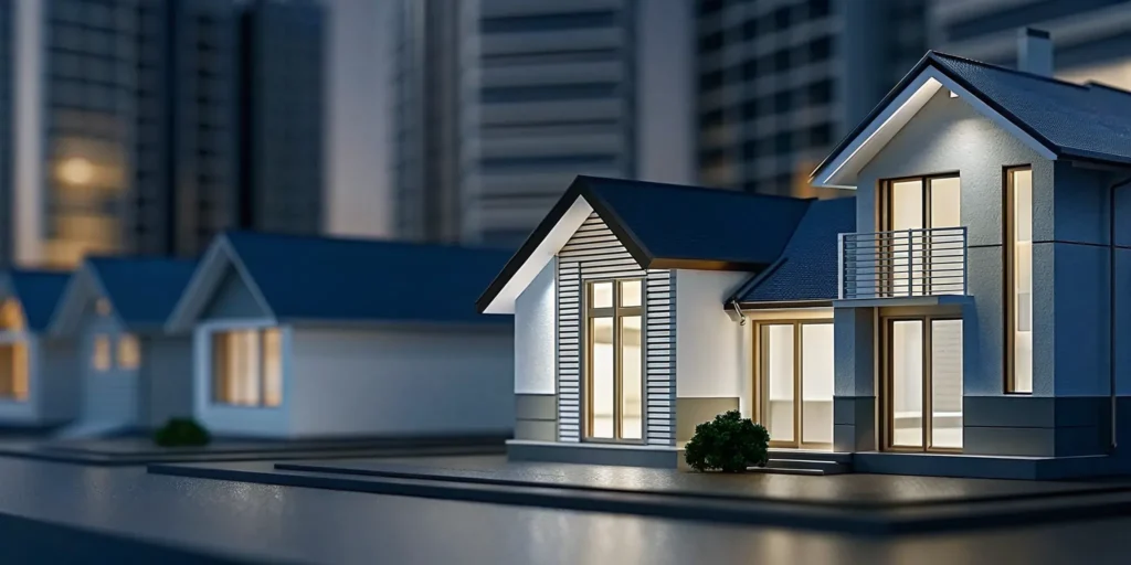 A modern residential building, a key benefit of passive real estate syndication.