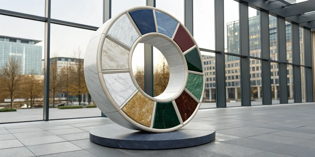 A circular model representing a diversified portfolio allocation with alternative investments.