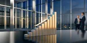 How to invest in private equity funds for high net worth investors shown on a rising growth chart.