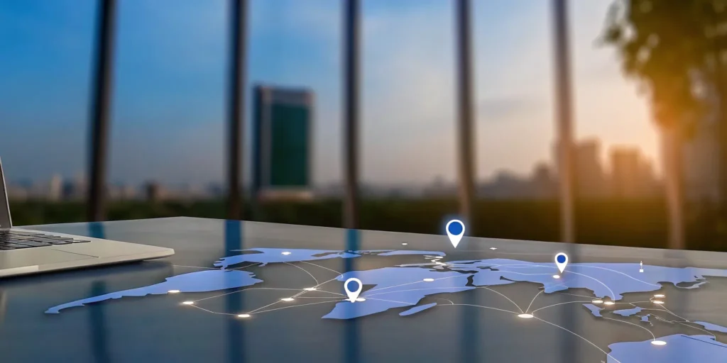 Best markets for real estate cash flow highlighted by location pins on a map.