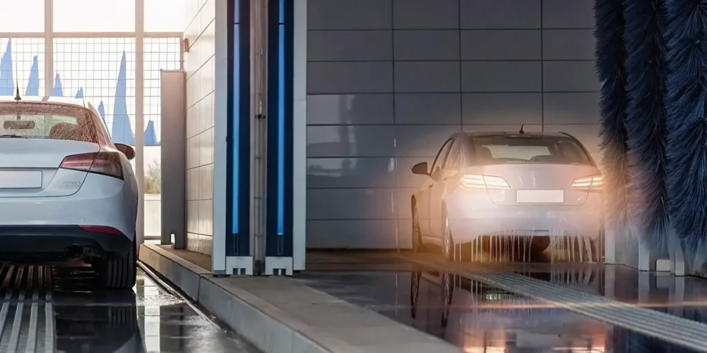 Investor comparing buying a car wash with passive car wash investing