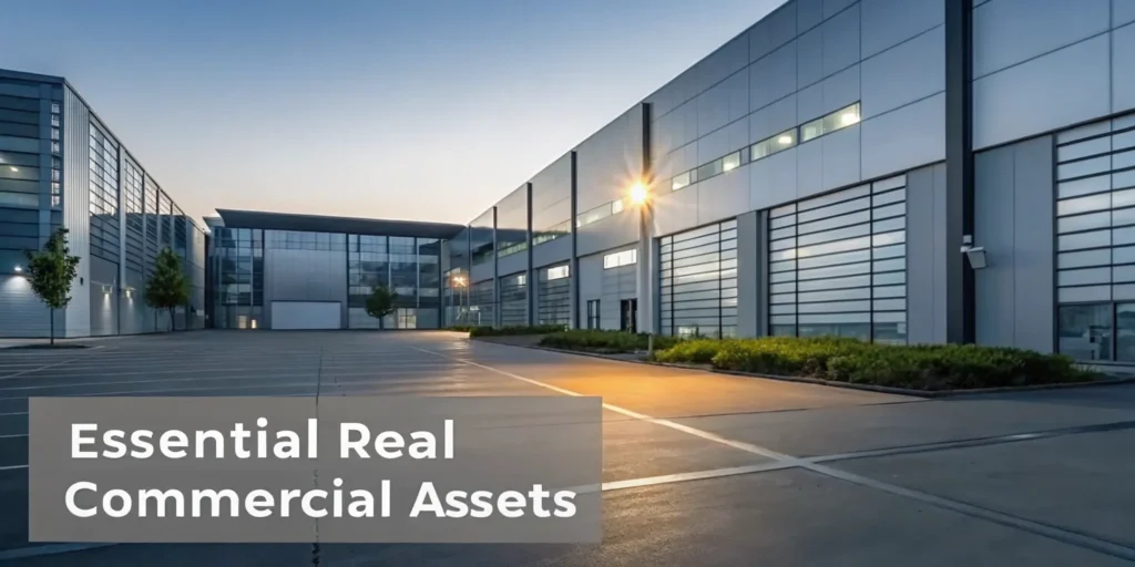 Modern flex industrial real estate representing private real estate investing